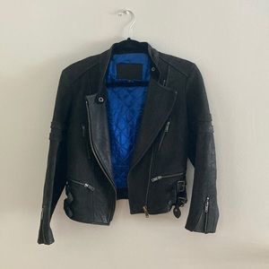 Lamb leather moto jacket - Wilfred